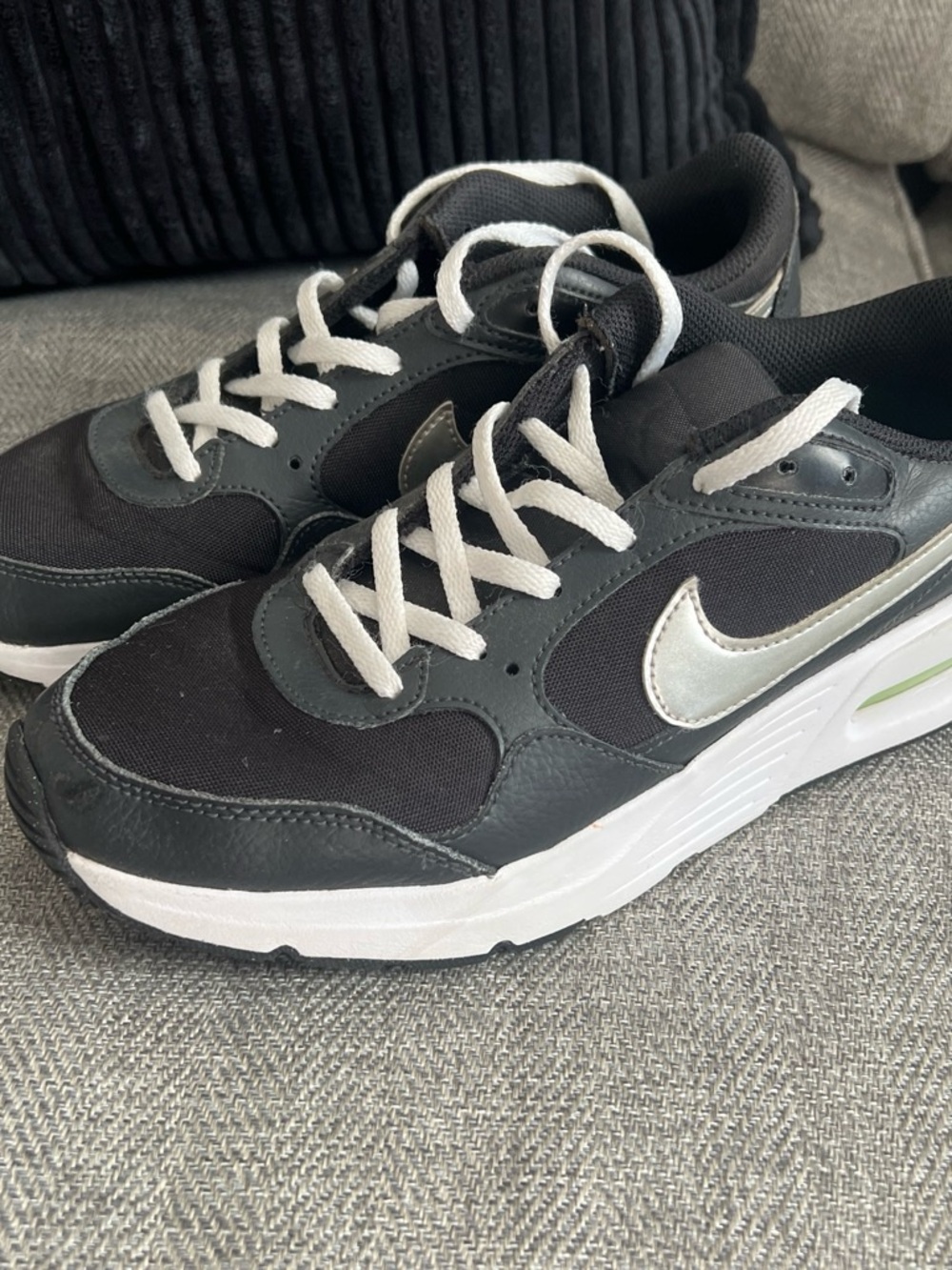 Nike Kids Black and White Low-Top Sneakers